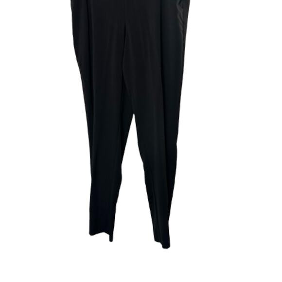 Roz & Ali Black Flat Front Straight Leg Dress Pants Women's Size 16 - Picture 1 of 5